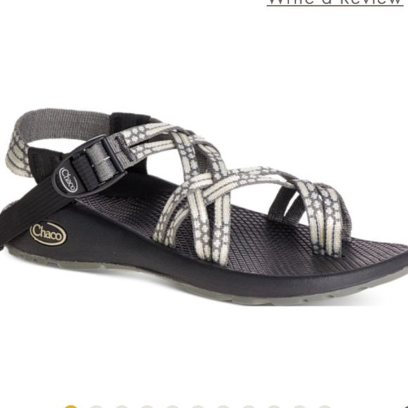 Chaco Black and White Strappy Sandals - Picture 1 of 9